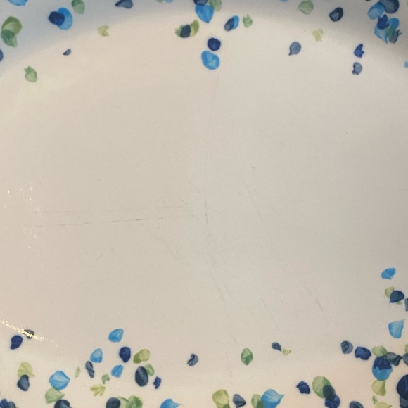 Gail Pittman Signed GAP28 12.5” Oval Platter Blue Green Dots On White 2007 - Picture 3 of 7